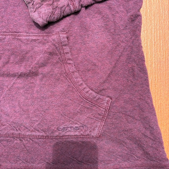 Carhartt Women's Purple Hooded Hoodie Sweatshirt - Picture 2 of 7